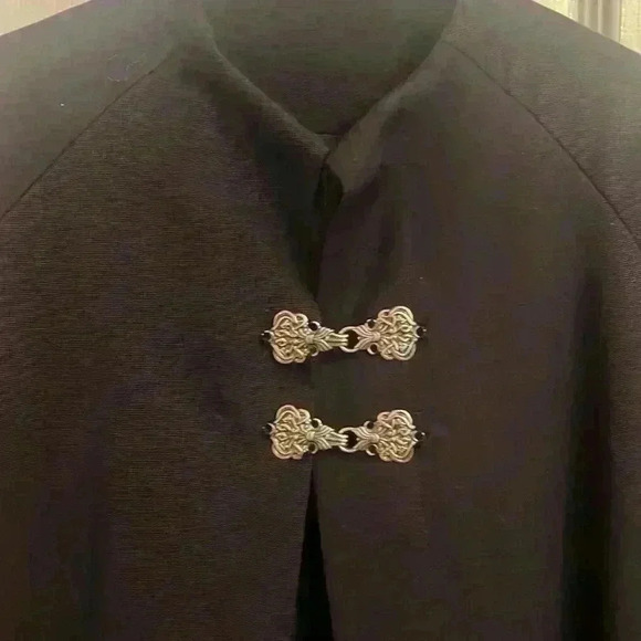 Vintage Madame  Rundge Full length Navy Coat - Picture 2 of 9